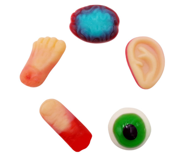 Frankford Halloween Gummy Candy Body Parts (50 Count)