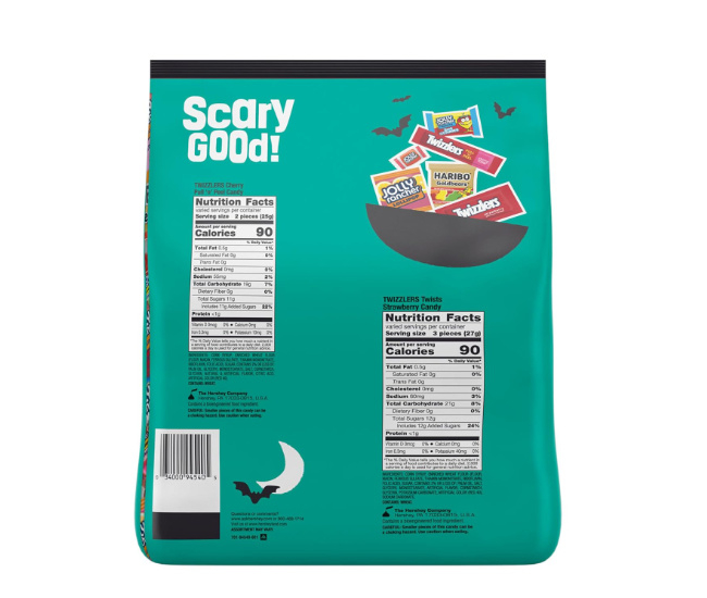 HARIBO, JOLLY RANCHER and TWIZZLERS Miniatures Assorted Fruit Flavored, Halloween Candy Bulk Bag, 73.54 oz (235 Pieces)