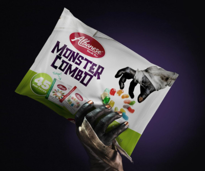 Albanese World's Best, Sweet & Sour Monster Combo, 45-0.5oz Trick or Treat Bags of Halloween Candy
