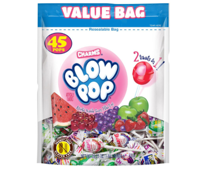 Charms Blow Pops, Assorted Flavors, 45 Count - 29.25 Ounce Bag (Packaging may vary)