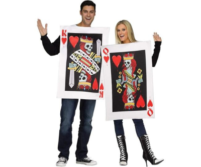 Fun World King & Queen of Hearts Adult Sized Costume Set