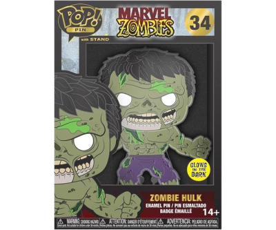 Funko Pop! Pin: Marvel Zombies: Zombie Hulk Glow in The Dark with Chase (Styles May Vary)