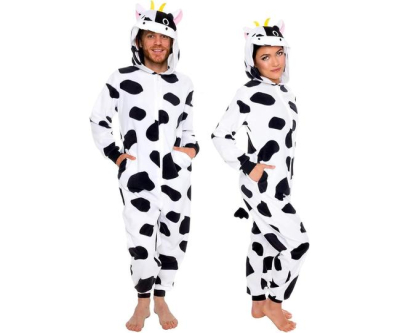 Funziez! Slim Fit Adult Onesie - Animal Halloween Costume - Plush Fruit One Piece Cosplay Suit for Women and Men