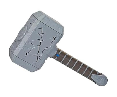 Marvel Thor Battle Hammer, Weapon Accessory Inspired by The Comics, Super Hero Costume Toys, Kids Halloween Gifts Set, Ages 5+ (Amazon Exclusive)