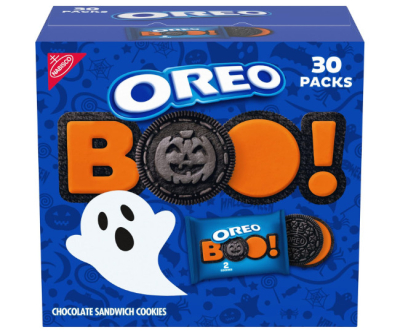 OREO Orange Creme Chocolate Sandwich Cookies, Halloween Cookies, 30 Snack Packs (2 Cookies Per Pack)