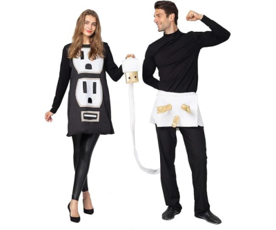 Spooktacular Creations Plug and Socket Halloween Costume Adult, Plug and Outlet Couples Costume USB Costume