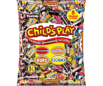 Tootsie Roll Child's Play Candy Favorites with Bonus Mobile Game, 5 Pounds of Individually Wrapped Party Candy - Funtastic Candy Variety Mix Bag - Peanut Free, Gluten Free (5 Pounds)